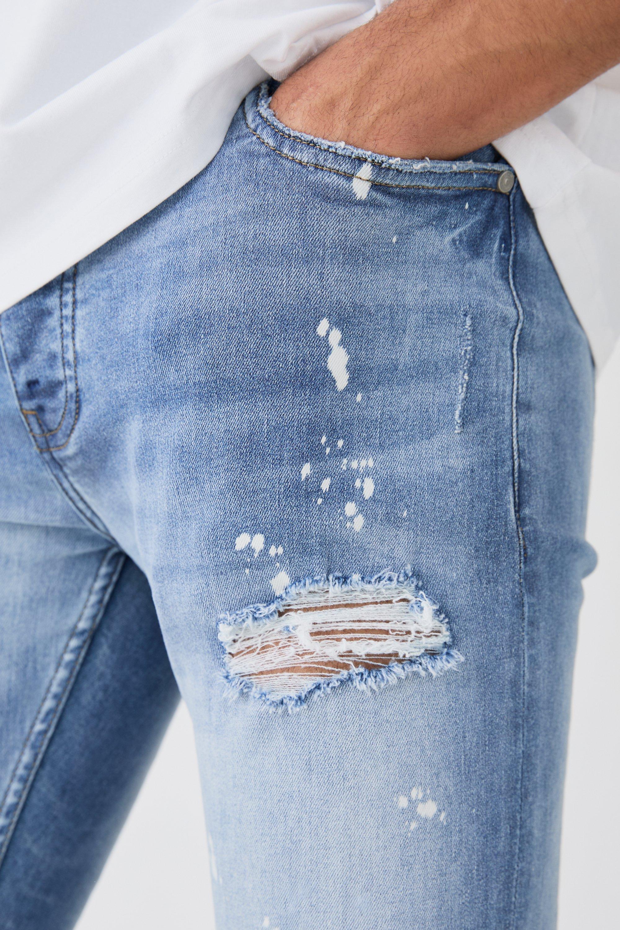 Painted sales ripped jeans